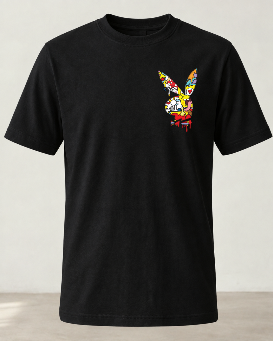 T-shirt Playboy Spongebob Nera – Uomo